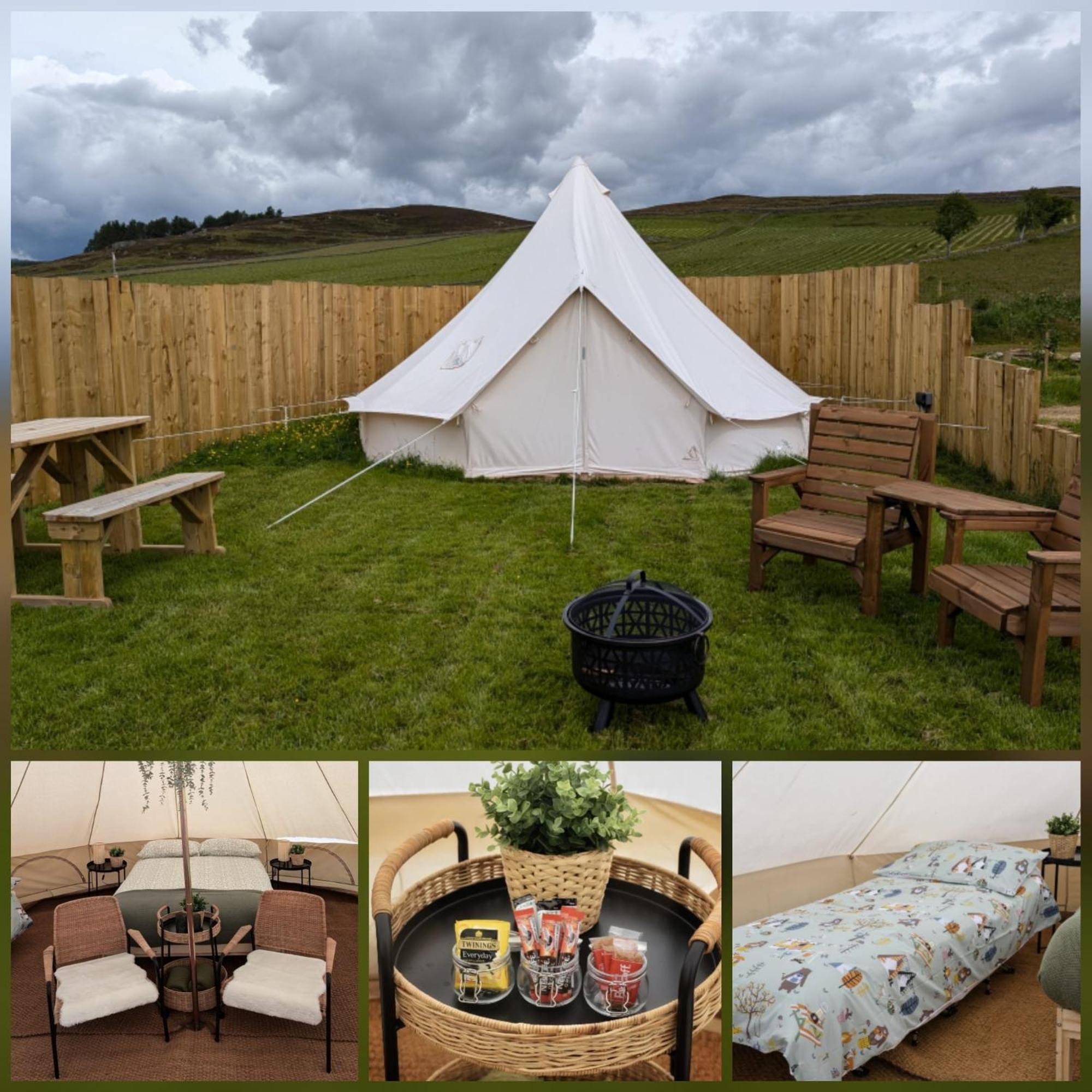 Luxury tent Tomnauld Farm